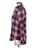 Express 100% Polyester Plaid Red Long Sleeve Blouse Size S - photo 5