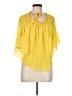 H&M Conscious 100% Polyester Yellow Short Sleeve Blouse Size 6 - photo 1