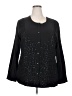 J. Peterman 100% Nylon Black Long Sleeve Blouse Size 20 - photo 1
