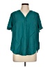 Torrid Teal Short Sleeve Blouse Size Lg Plus (0) - photo 1
