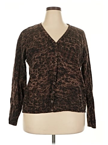 Nina Leonard Wool Cardigan (view 1)