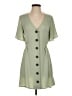Lulus 100% Polyester Solid Green Casual Dress Size XS - photo 1