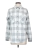 Member's Mark Checkered-gingham Gray Long Sleeve Blouse Size S - photo 1