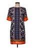 Collective Concepts 100% Polyester Print Blue Casual Dress Size XS - photo 1