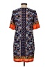 Collective Concepts 100% Polyester Print Blue Casual Dress Size XS - photo 2