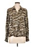 Cloth & Stone 100% Rayon Animal Print Tan Long Sleeve Blouse Size L - photo 1