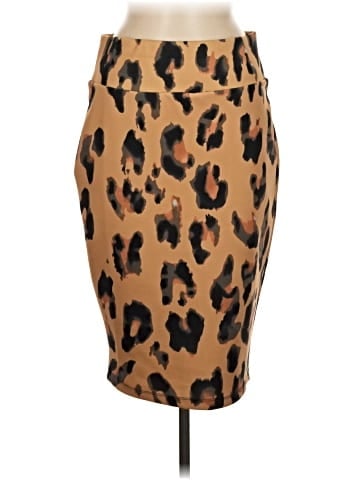 Carmen Carmen Marc Valvo Faux Leather Skirt (view 1)