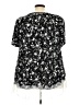 Roaman's 100% Rayon Black Short Sleeve Blouse Size 24W - photo 2