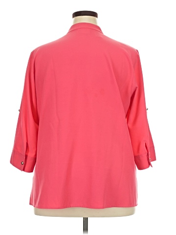 Kathie Lee 3/4 Sleeve Button-Down Shirt (view 2)