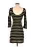 Express Stripes Green Casual Dress Size S - photo 2