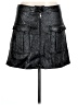 Bebe 100% Polyester Black Faux Leather Skirt Size 10 - photo 1