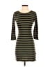 Express Stripes Green Casual Dress Size S - photo 1