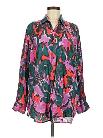 Assorted Brands Long Sleeve Silk Top (view 1)