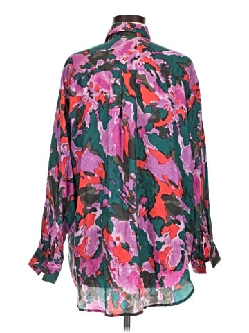 Assorted Brands Long Sleeve Silk Top (view 2)