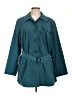 Lane Bryant 100% Polyester Teal Trenchcoat Size 14 (1) - photo 1
