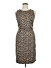J.Crew 100% Polyester Animal Print Brown Cocktail Dress Size 12 - photo 1