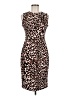 Calvin Klein Animal Print Multi Color Brown Cocktail Dress Size 6 - photo 1