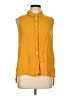 Fever 100% Rayon Yellow Sleeveless Button-Down Shirt Size L - photo 1