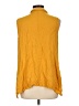 Fever 100% Rayon Yellow Sleeveless Button-Down Shirt Size L - photo 2