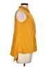 Fever 100% Rayon Yellow Sleeveless Button-Down Shirt Size L - photo 4