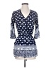 In Style 100% Rayon Blue 3/4 Sleeve Blouse Size S - photo 1