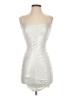 Klesis Metallic Silver Cocktail Dress Size S - photo 1