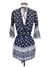 In Style 100% Rayon Blue 3/4 Sleeve Blouse Size S - photo 2