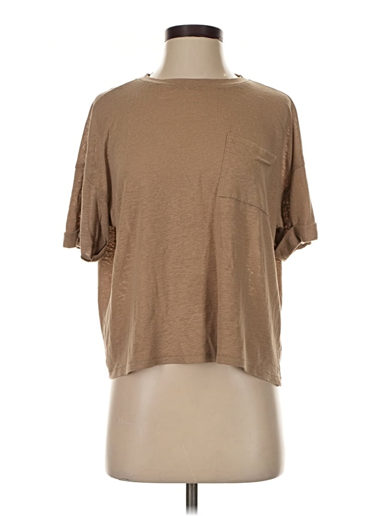 Pre-owned Aerie Short Sleeve T-shirt In Brown