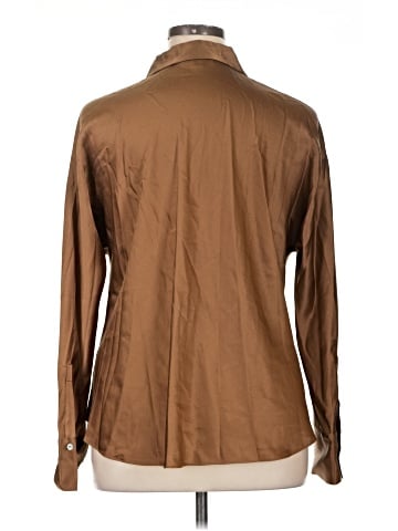 Vince. Long Sleeve Silk Top (view 2)