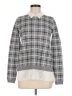 Tahari Checkered-gingham Gray Pullover Sweater Size M - photo 1