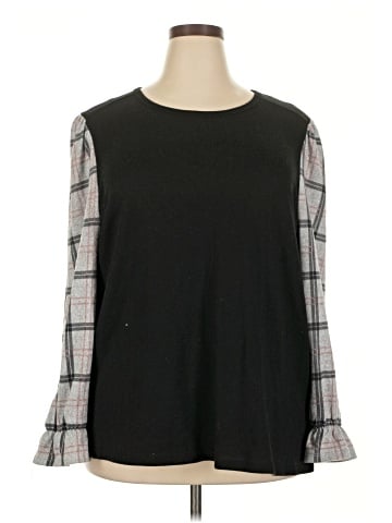 Tint & Shadow Long Sleeve Blouse (view 1)