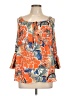 Peter Nygard 100% Polyester Orange Long Sleeve Blouse Size 10 - photo 1
