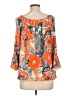 Peter Nygard 100% Polyester Orange Long Sleeve Blouse Size 10 - photo 2