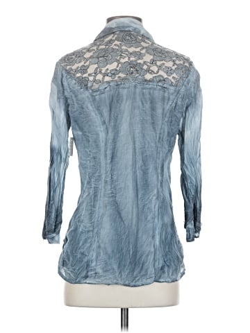 Parsley & Sage 3/4 Sleeve Button-Down Shirt (view 2)