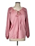 Unbranded Pink Long Sleeve Blouse Size L - photo 1