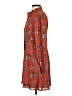 Ann Taylor LOFT 100% Polyester Paisley Red Casual Dress Size 2 Petite - photo 5