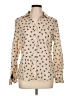 Style&Co 100% Cotton Print Tan Long Sleeve Blouse Size L - photo 1