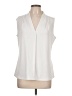 Calvin Klein Solid White Ivory Sleeveless Blouse Size L - photo 1