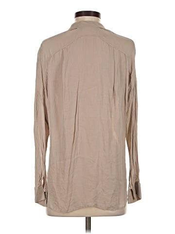 Vince. Long Sleeve Silk Top (view 2)