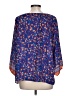 Everly 100% Polyester Graphic Blue 3/4 Sleeve Blouse Size L - photo 2