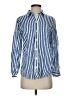 Chico's Stripes Blue Long Sleeve Button-Down Shirt Size S - photo 1