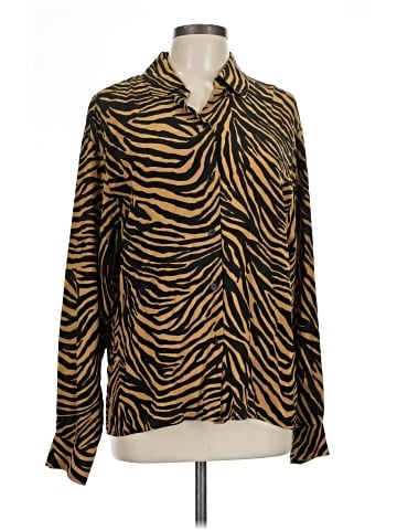 Maggy London Long Sleeve Silk Top (view 1)