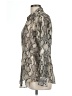 Zara Animal Print Silver Long Sleeve Blouse Size L - photo 5