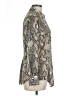 Zara Animal Print Silver Long Sleeve Blouse Size L - photo 4