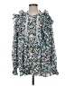 River Island Blue Long Sleeve Blouse Size 24 waist - photo 1