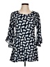 Escapada 100% Rayon Blue 3/4 Sleeve Blouse Size L - photo 1
