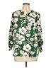 Daniel Rainn 100% Polyester Floral Green 3/4 Sleeve Blouse Size L - photo 1