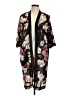 Summer & Rose Floral Multi Color Black Kimono Size L (estimated) - photo 1