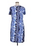 Spense Print Blue Casual Dress Size XL - photo 2