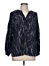 Maison Jules 100% Polyester Blue 3/4 Sleeve Blouse Size L - photo 1